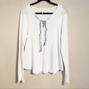 🛍 Lucky Brand | Eyelet Bib Tie Up Thermal